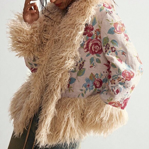 Apricot Casual Women's Boho Vacation Woven Regular Jacket - Picture 8 of 9